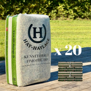 Kunsttørret Timothe hø (12 kg) - 20 stk inkl. fragt