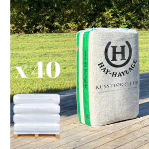 Kunsttørret hø (12 kg) - 40 stk inkl gratis fragt