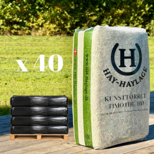 Kunsttørret Timothe hø (12 kg) - 40 stk inkl. gratis fragt